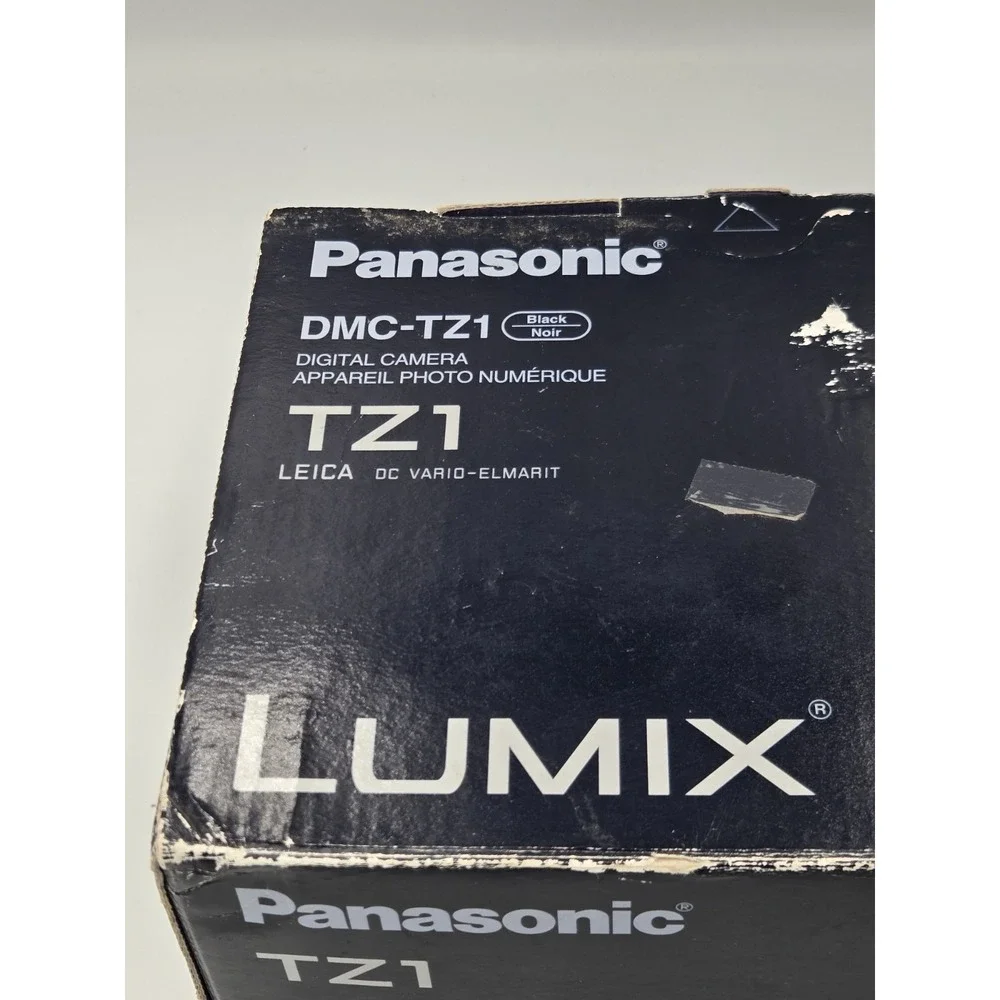 Camera Panasonic Digital Lumix DMC-TZ1 5.0MP Black Tested-Many Extras Works